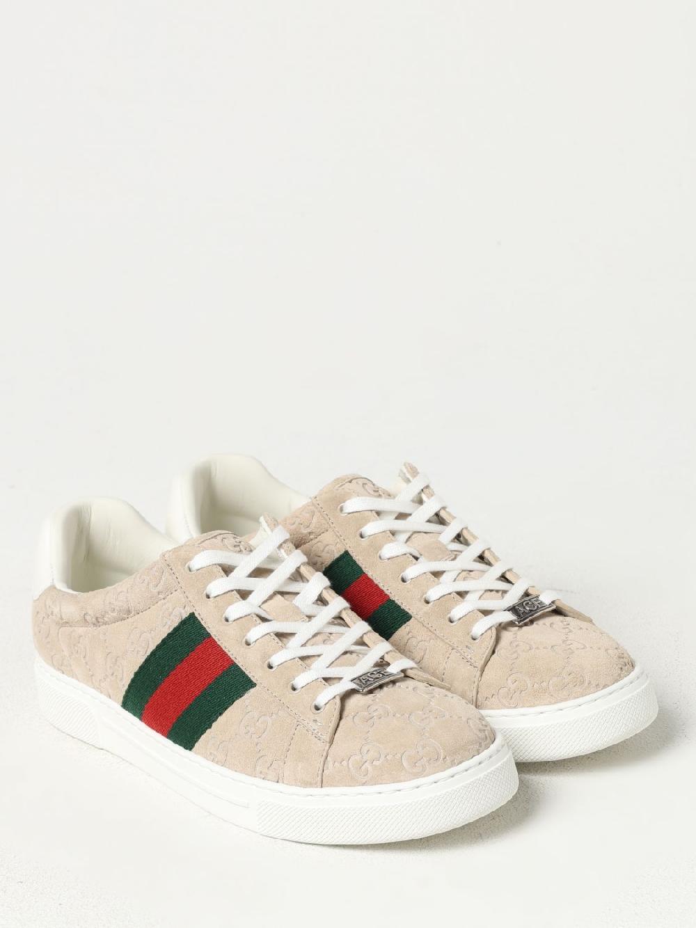 Giglio Sneakers Ace Gucci in camoscio con monogram GG Comprane uno, ottenene uno gratis