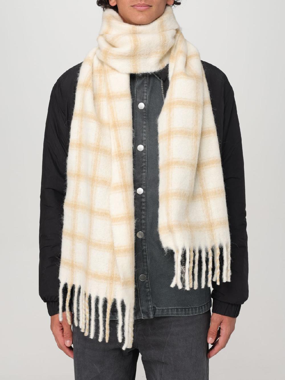 Giglio Sciarpa Ami Paris in misto lana con motivo a quadretti jacquard Offerta speciale della fabbrica