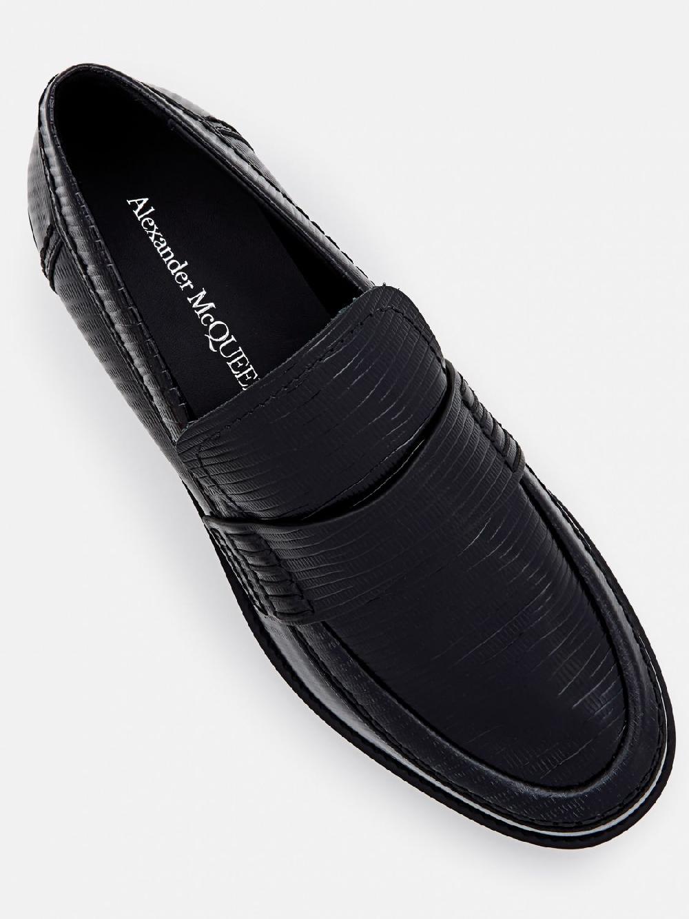 Giglio Mocassino Alexander McQueen in pelle stampa lucertola Fino al 55% di sconto