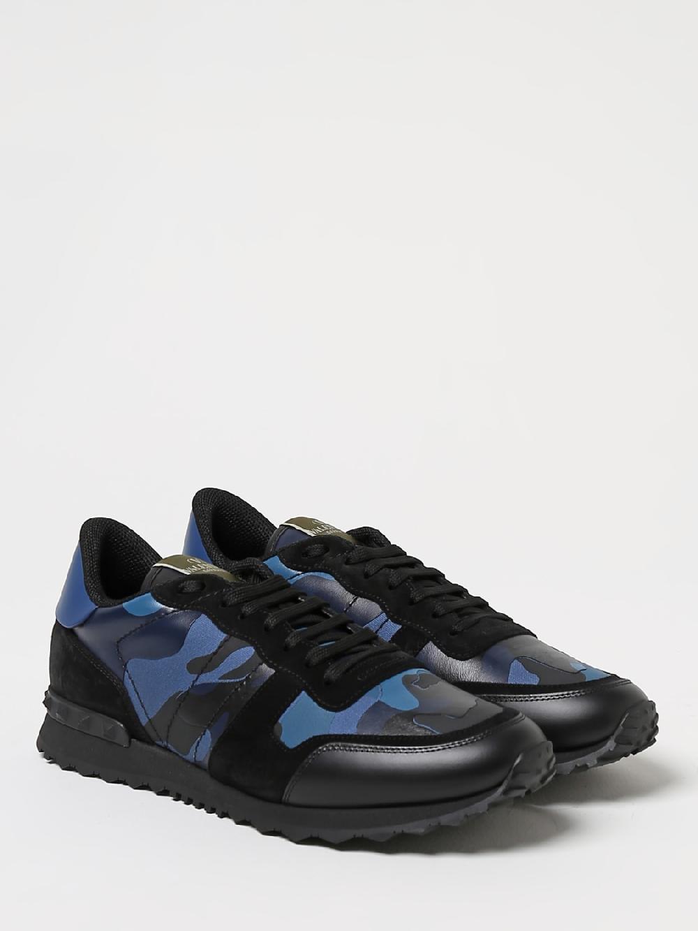 Giglio Sneakers Rockrunner Valentino Garavani in nappa e tessuto camouflage Esporta salva