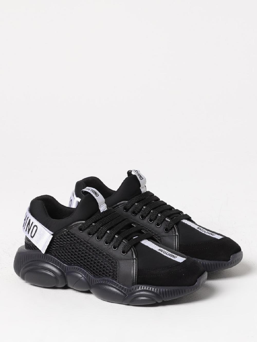 Giglio Sneakers Moschino Couture in tessuto e pelle Pezzi Unici