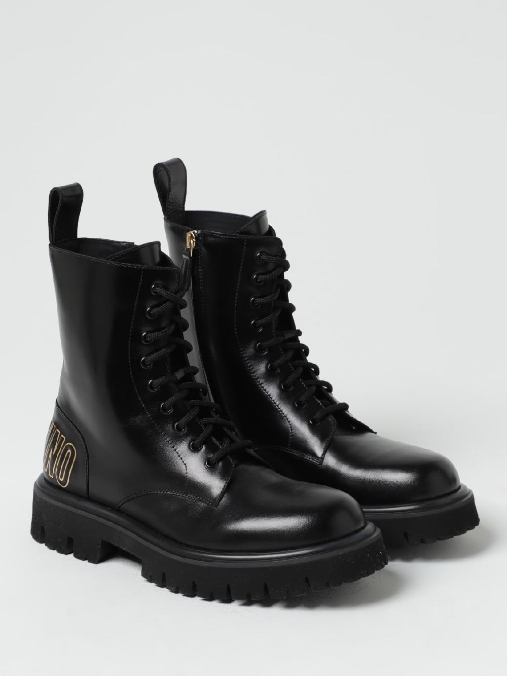 Giglio Stivaletto Moschino Couture in pelle con zip Consegna Veloce