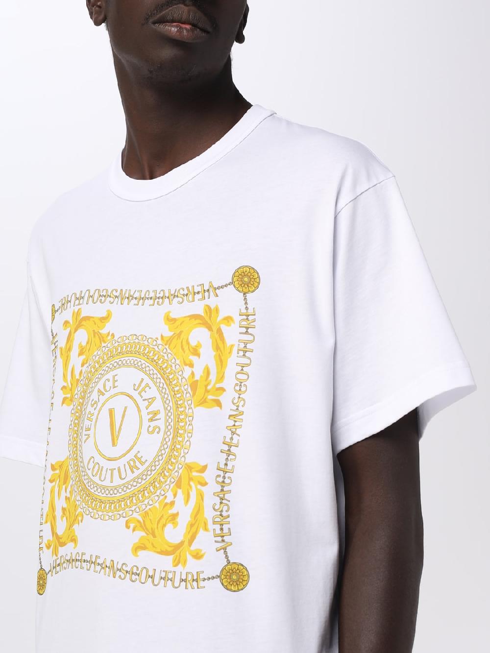 Giglio T-shirt Versace Jeans Couture in cotone Ritorno libero