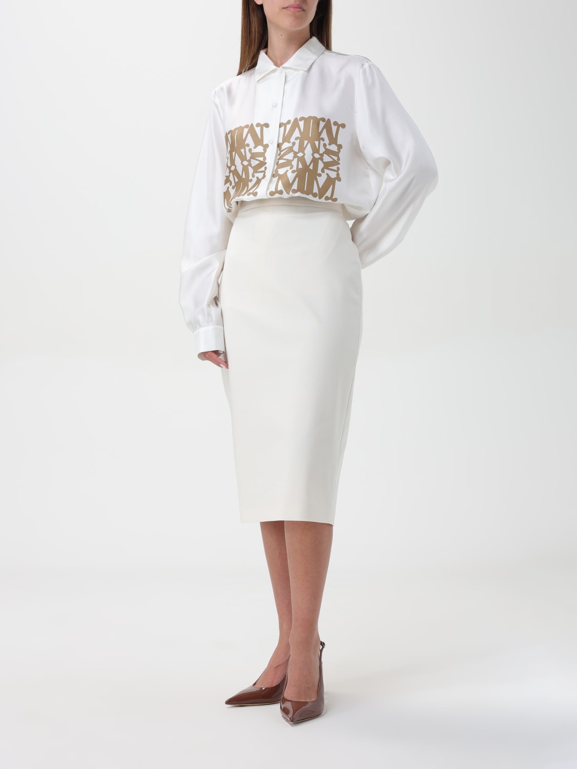 Giglio Camicia Monogram Max Mara di seta Super sconto