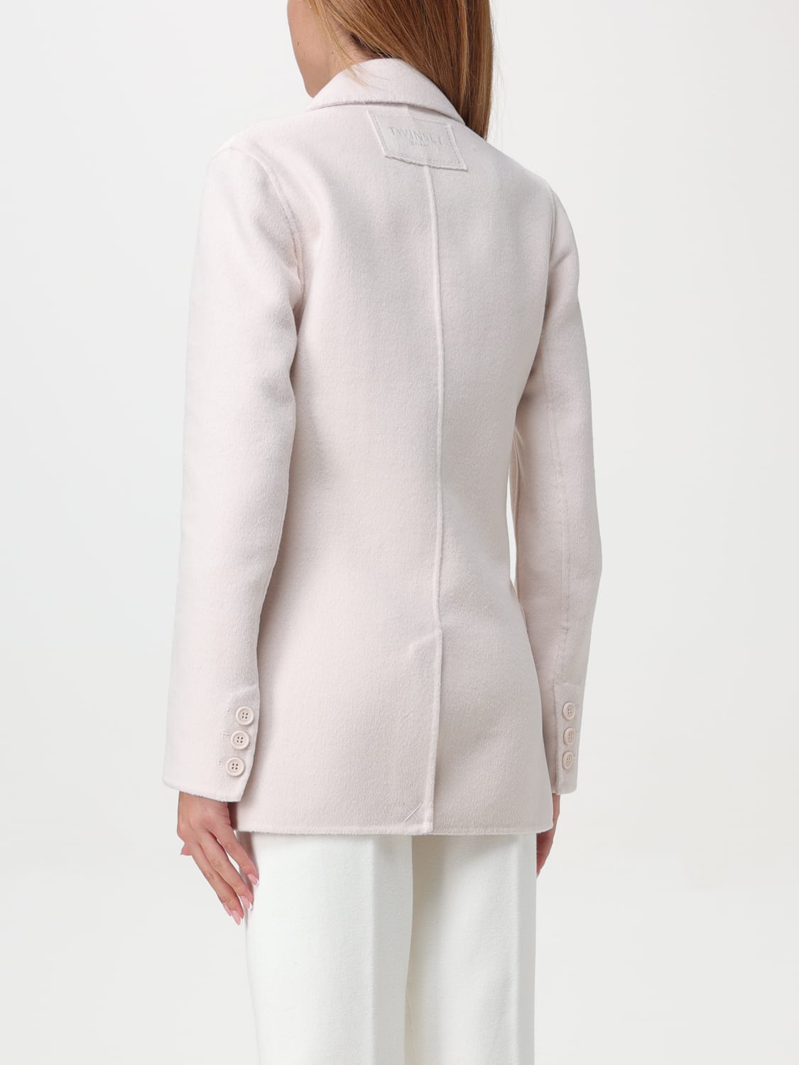 Giglio Blazer a doppiopetto Twinset in lana Ritorno libero