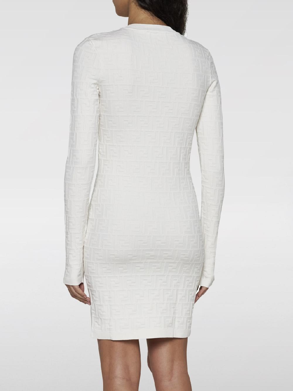 Giglio Abito Fendi in viscosa con logo jacquard Latest stili