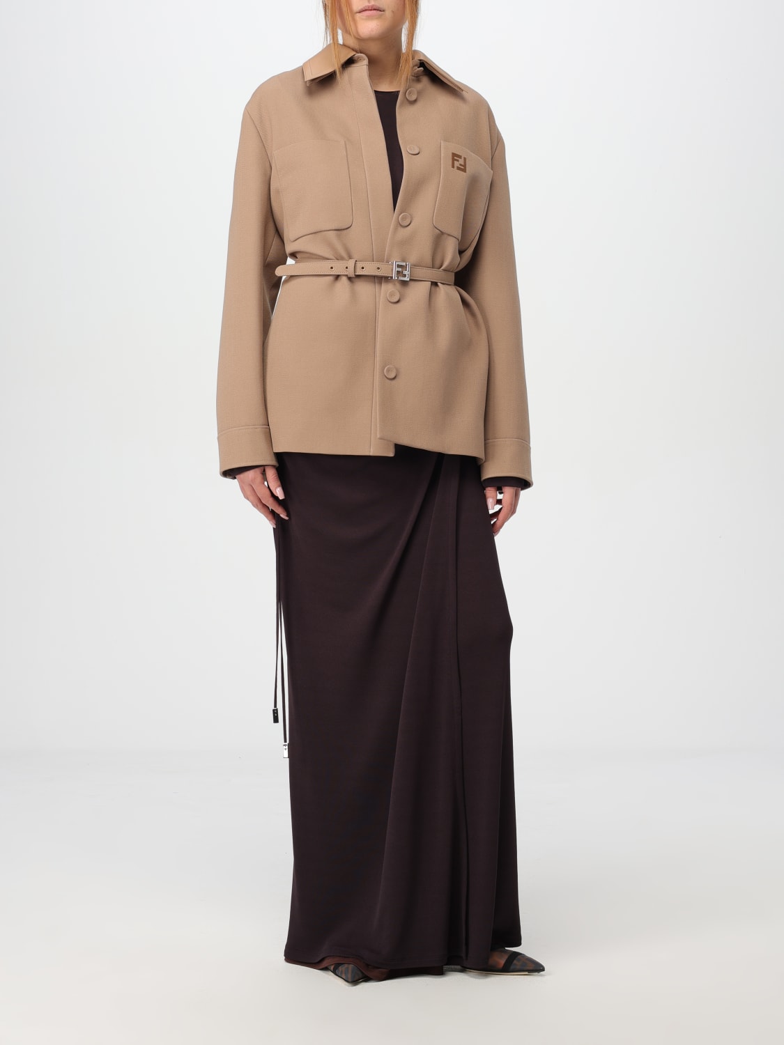 Giglio Abito lungo Fendi in jersey stretch Super sconto