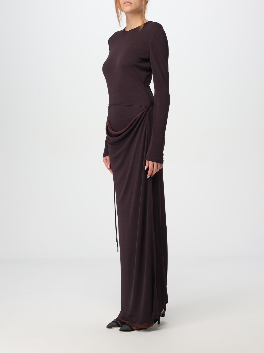 Giglio Abito lungo Fendi in jersey stretch Super sconto