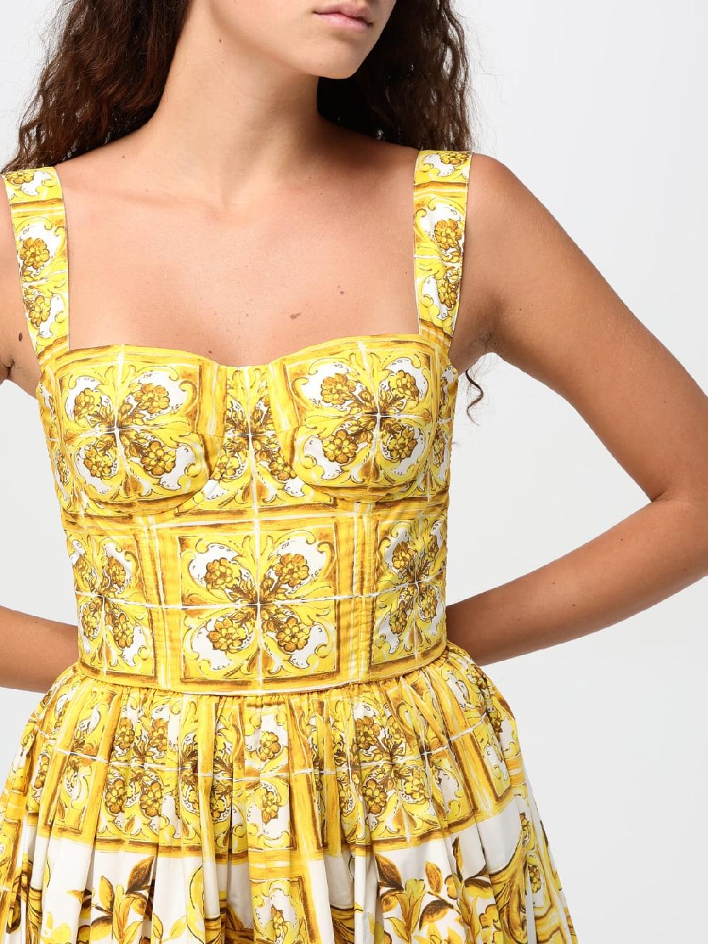 Giglio Abito Dolce & Gabbana in popeline stampato Italia