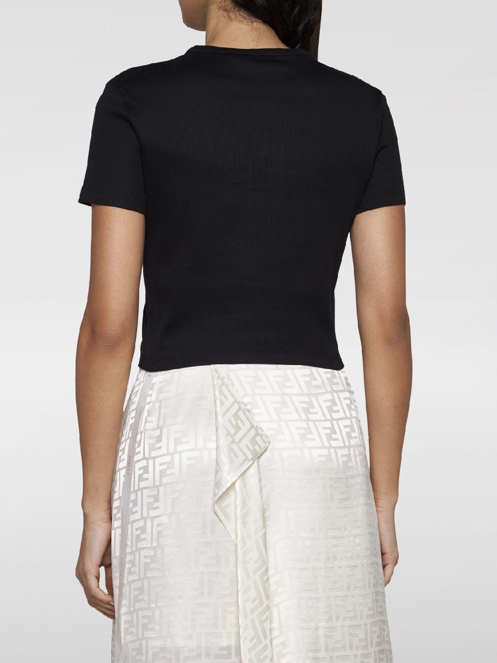 Giglio T-shirt Fendi in cotone stretch Pezzi Unici