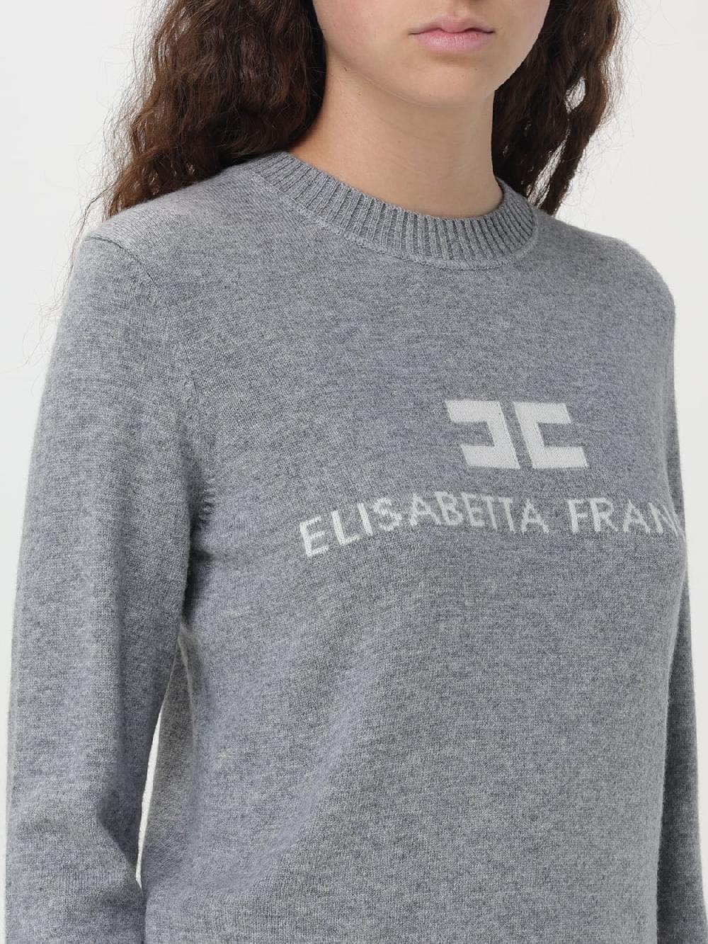 Giglio Maglia con logo in misto cashmere Elisabetta Franchi Nuova