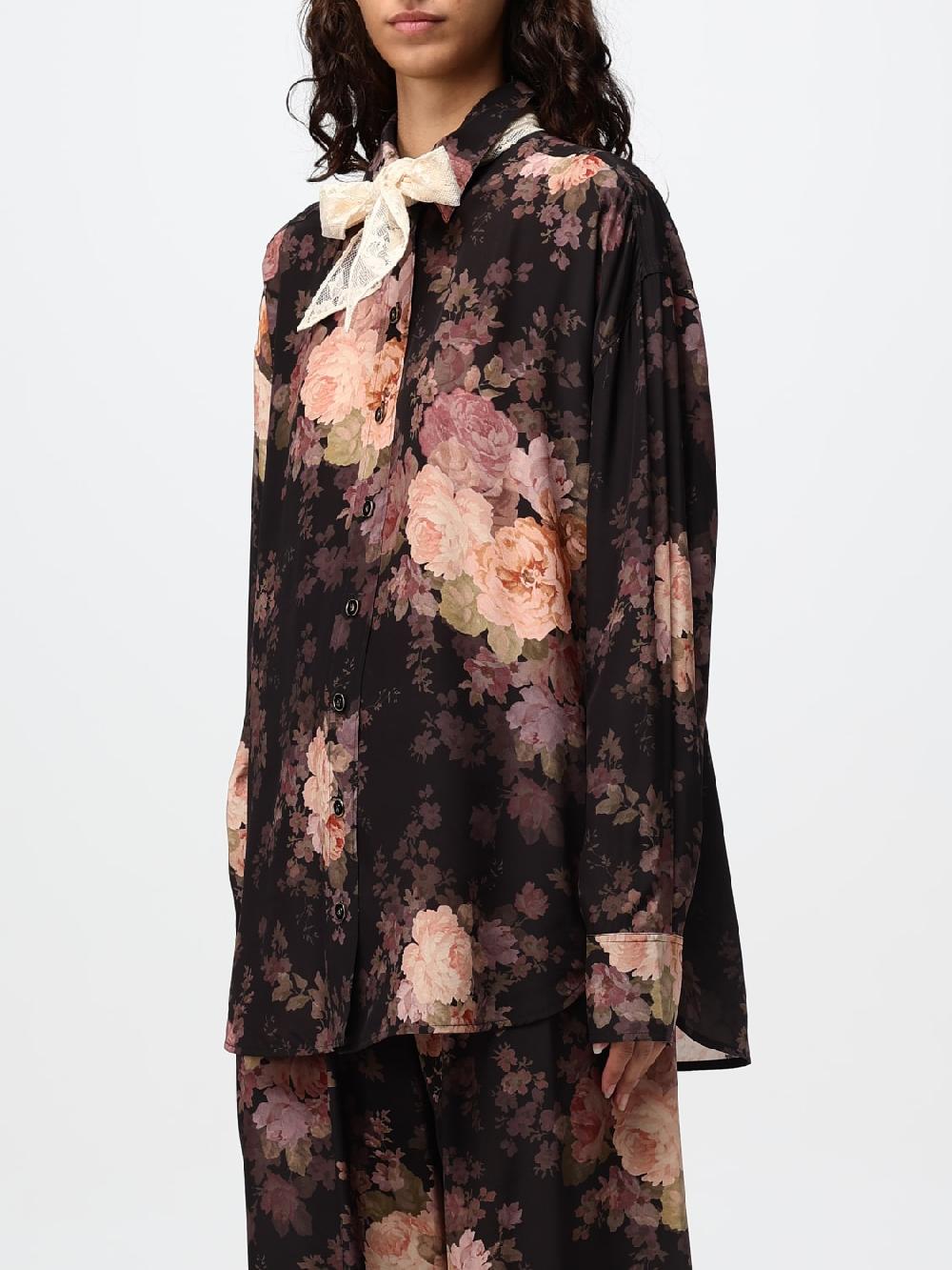 Giglio Camicia Zimmermann in seta con stampa floreale Liquidazione