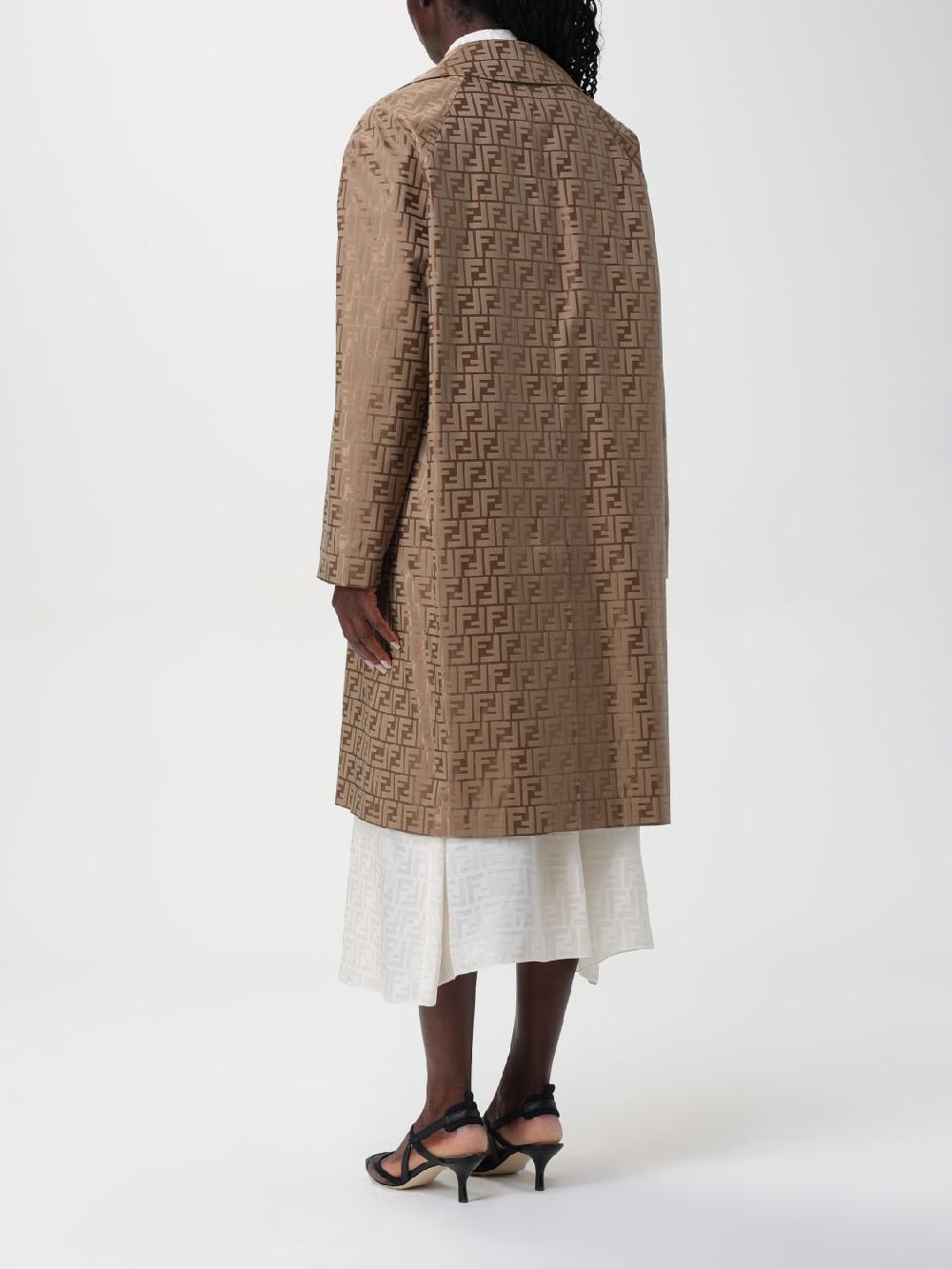 Giglio Cappotto FF Fendi in misto cotone Offerte speciali