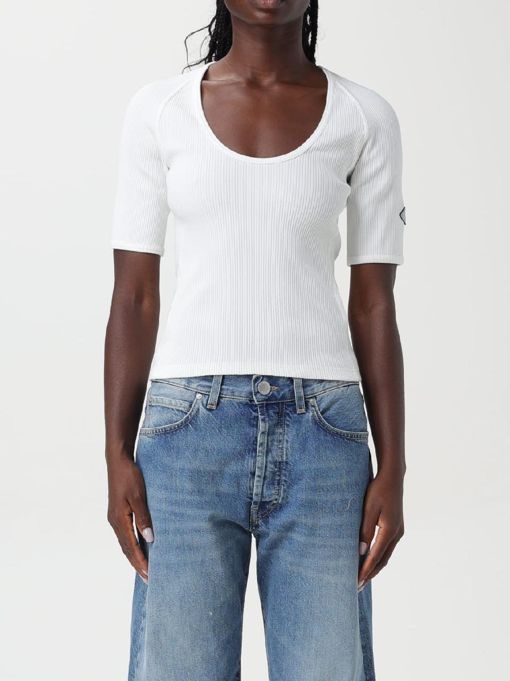 Giglio Top a costine con patch logo Bottega Veneta Fino al 50% di sconto