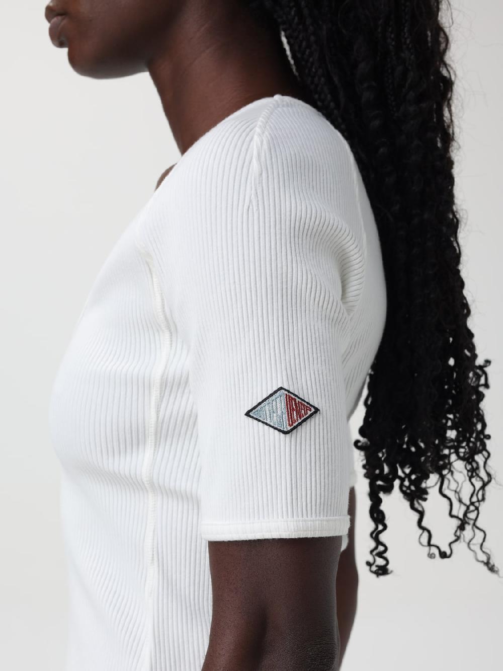 Giglio Top a costine con patch logo Bottega Veneta Fino al 50% di sconto