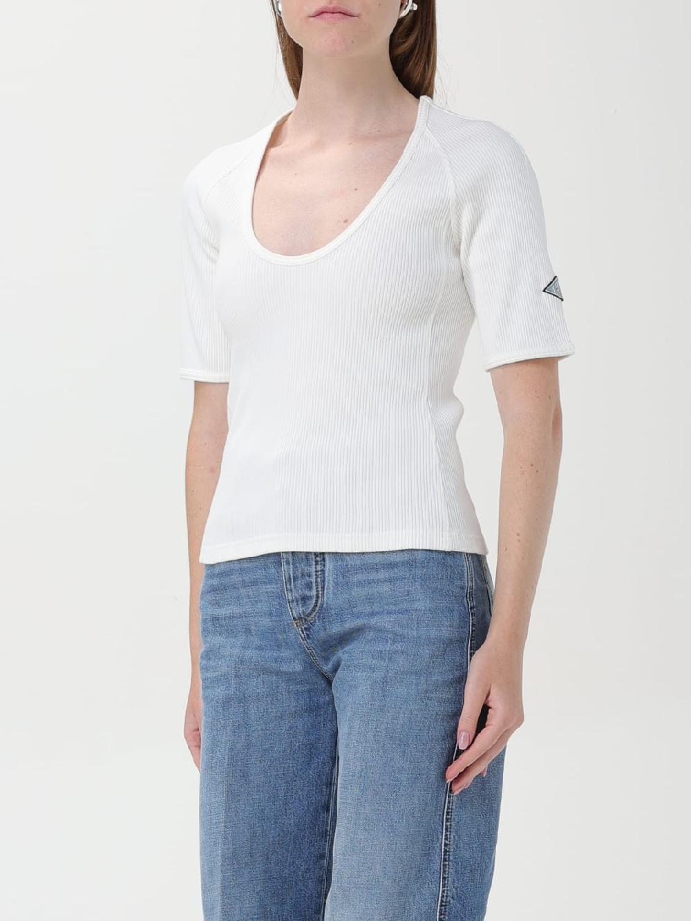 Giglio Top a costine con patch logo Bottega Veneta Enormi sconti