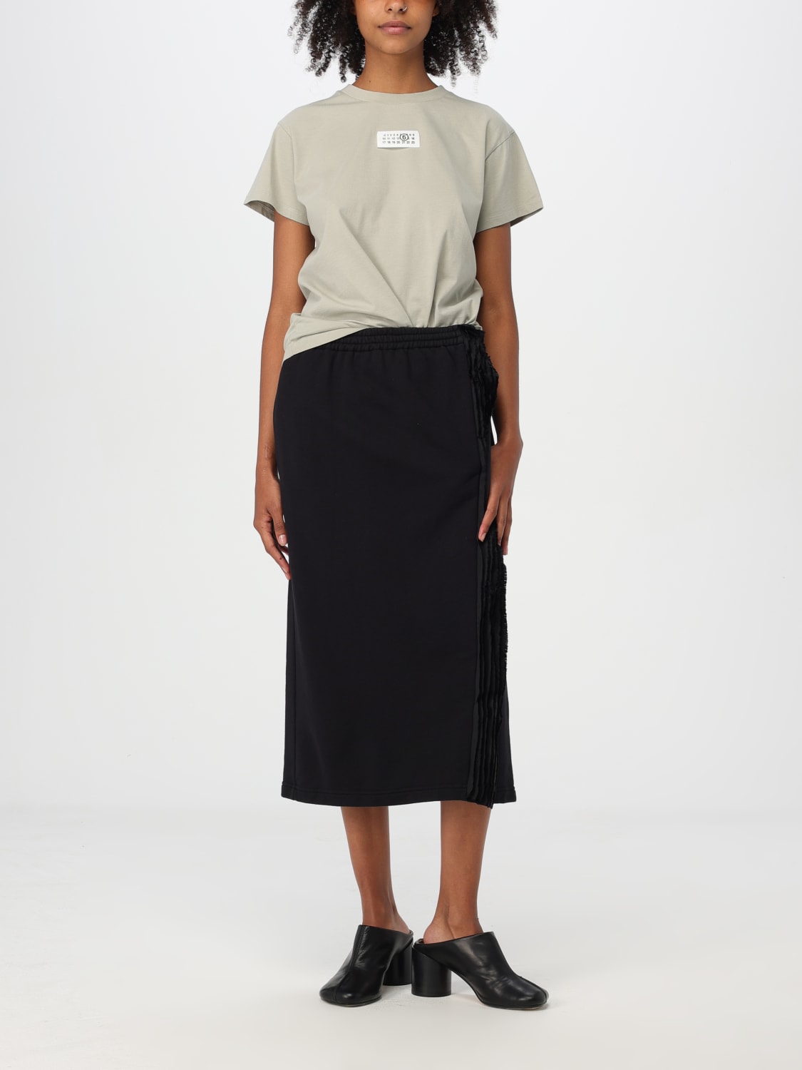Giglio Gonna MM6 Maison Margiela in cotone stretch Black Friday Prezzi