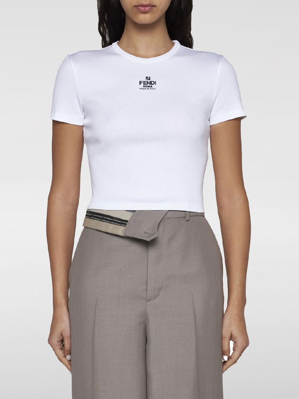 Giglio T-shirt Fendi in cotone stretch Qualità