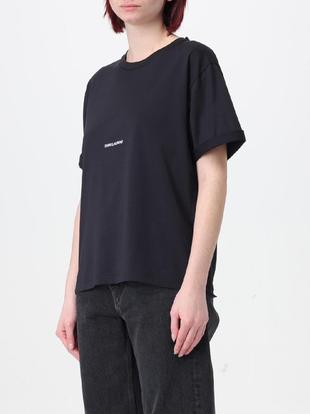 Giglio T-shirt basic Saint Laurent con logo Affare Del Giorno