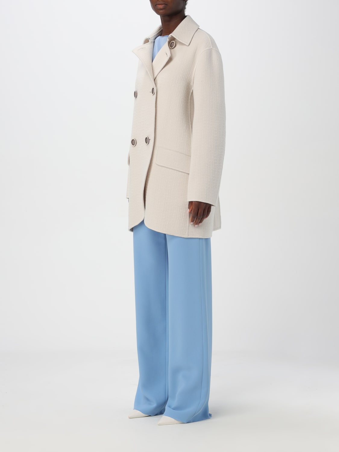 Giglio Cappotto a doppiopetto Emporio Armani in misto lana Flash Sale