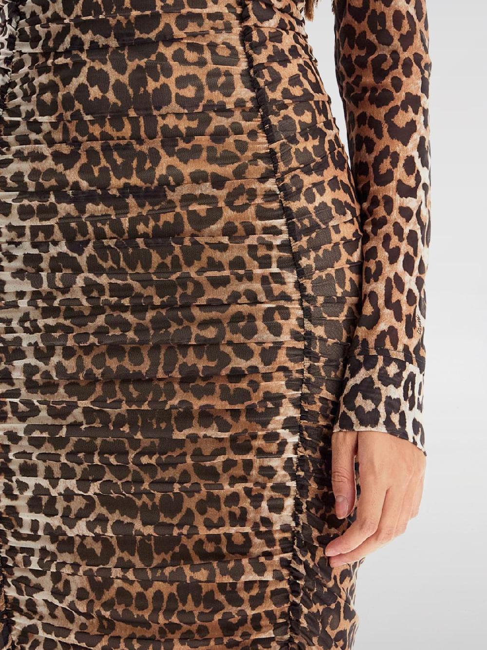Giglio Abito Ganni in tessuto elasticizzato animalier Super sconto
