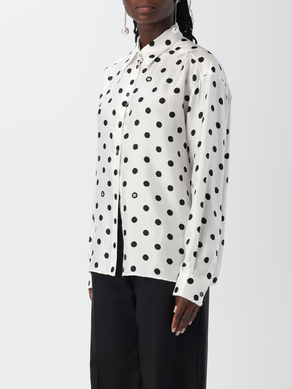 Giglio Camicia Dolce & Gabbana in seta a pois Nuovi prodotti