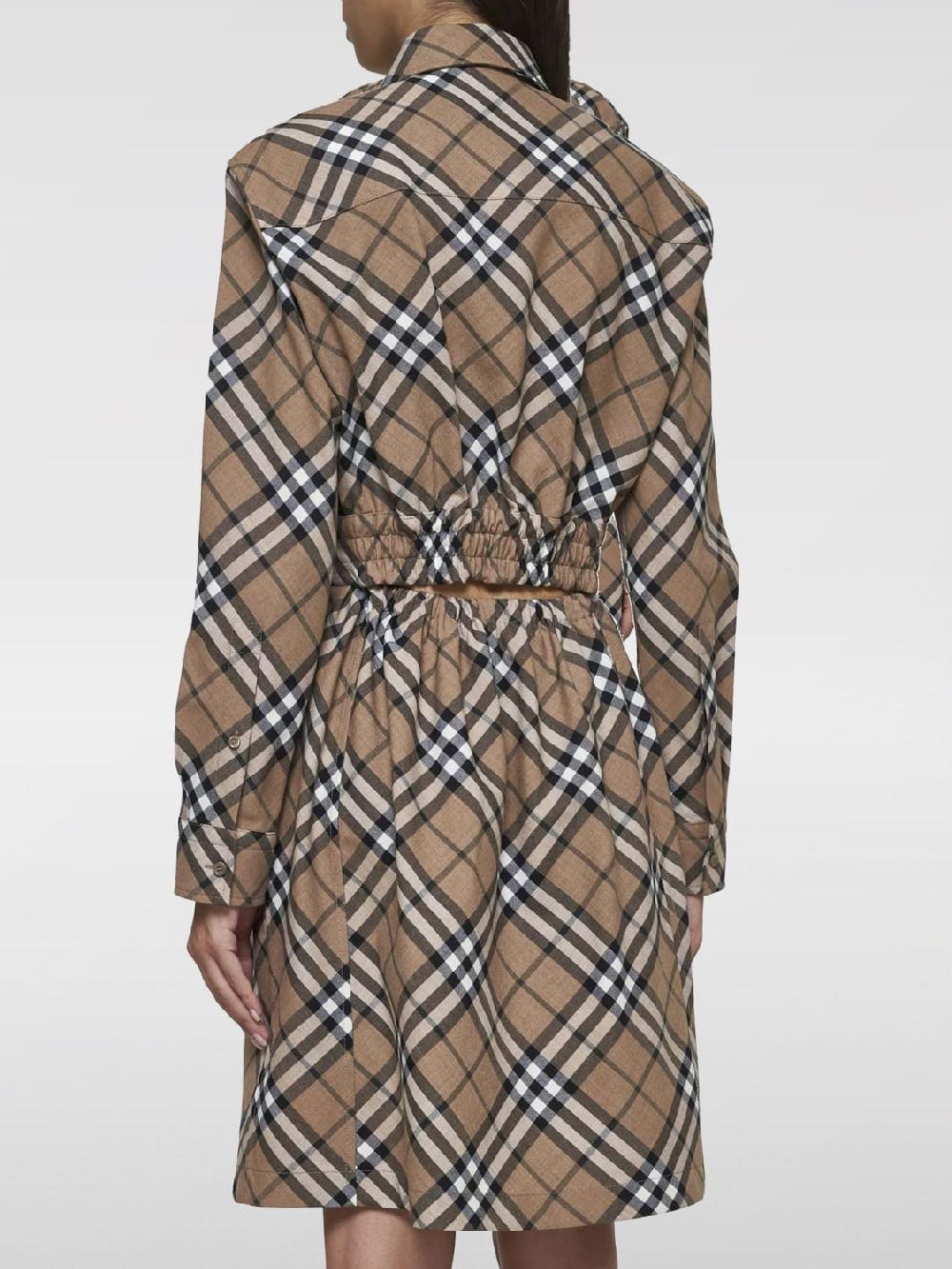 Giglio Abito chemisier Burberry in misto lana check Sconti VIP