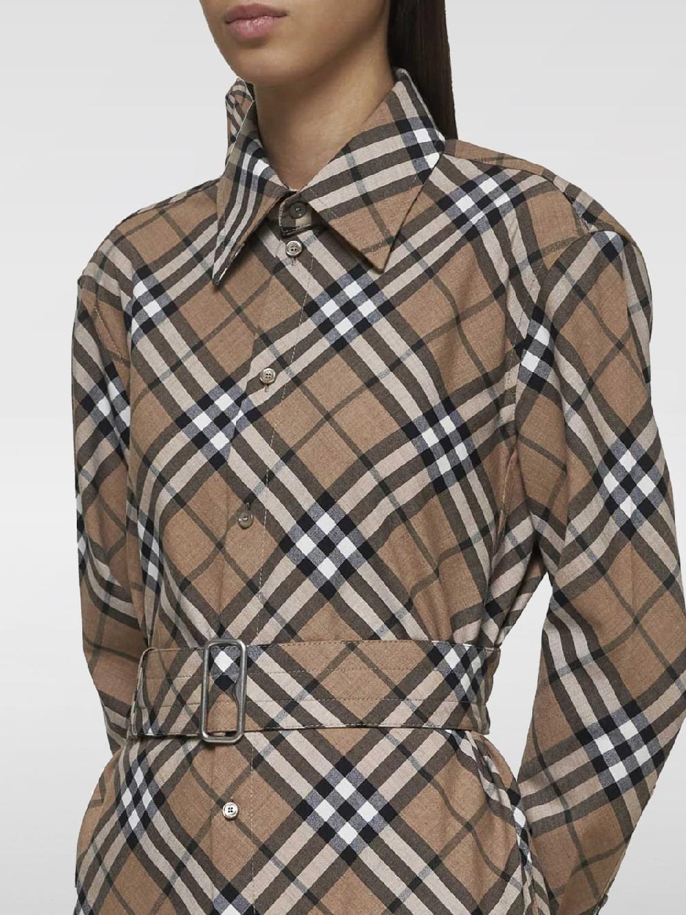 Giglio Abito chemisier Burberry in misto lana check Sconti VIP