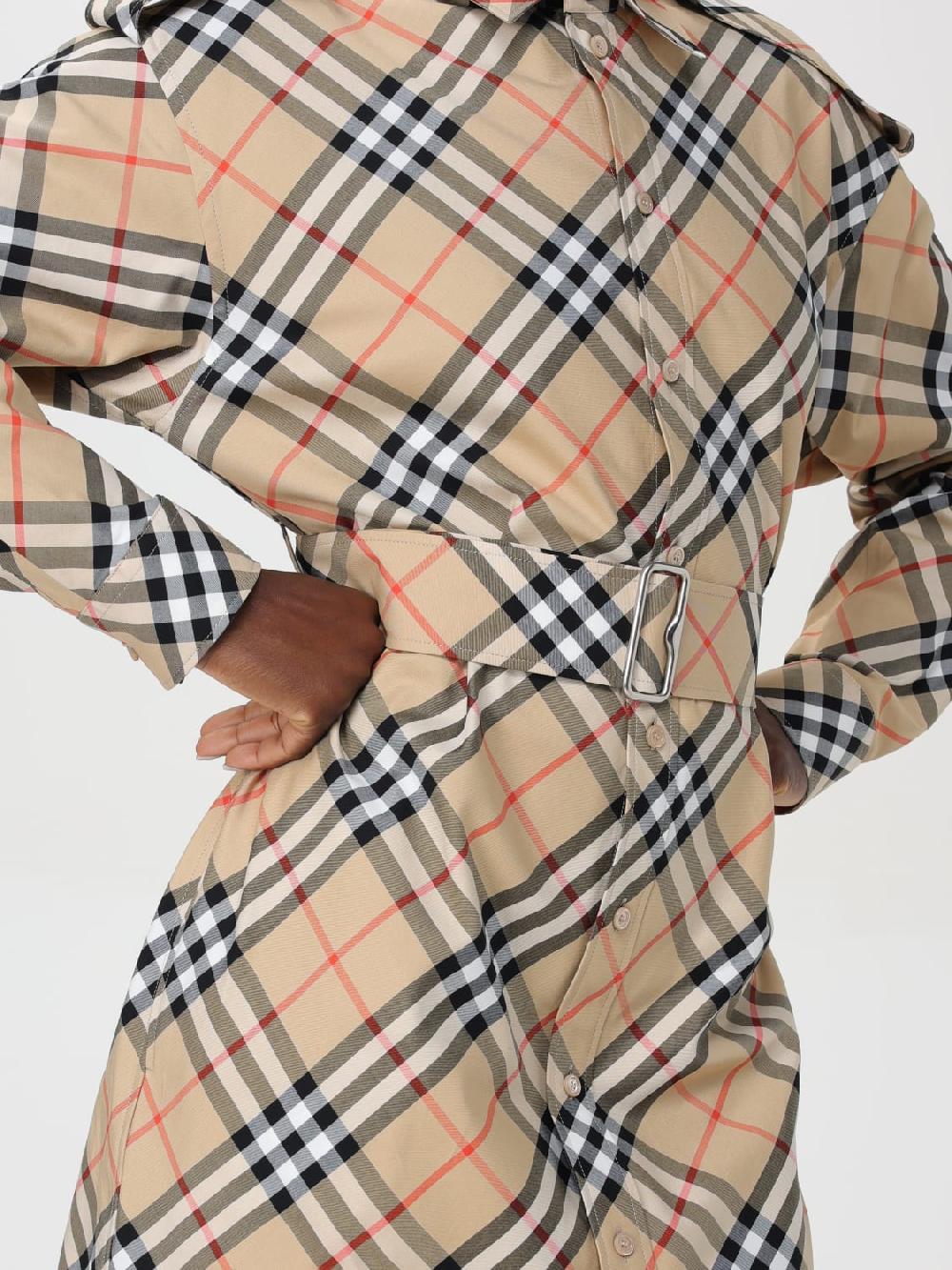 Giglio Abito di cotone check Burberry Black Friday Prezzi
