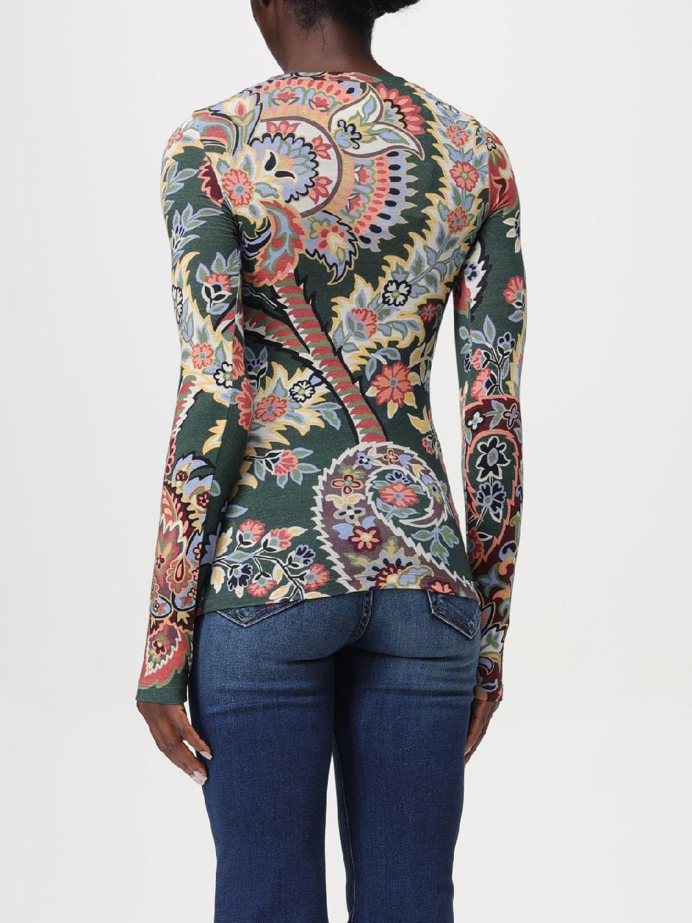 Giglio Top Etro in misto lana Paisley Spedizione gratuita