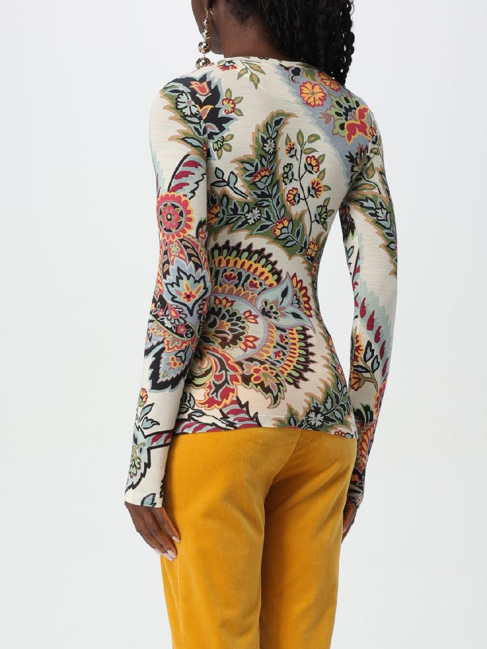 Giglio Top Etro in misto lana Paisley Fornitura limitata