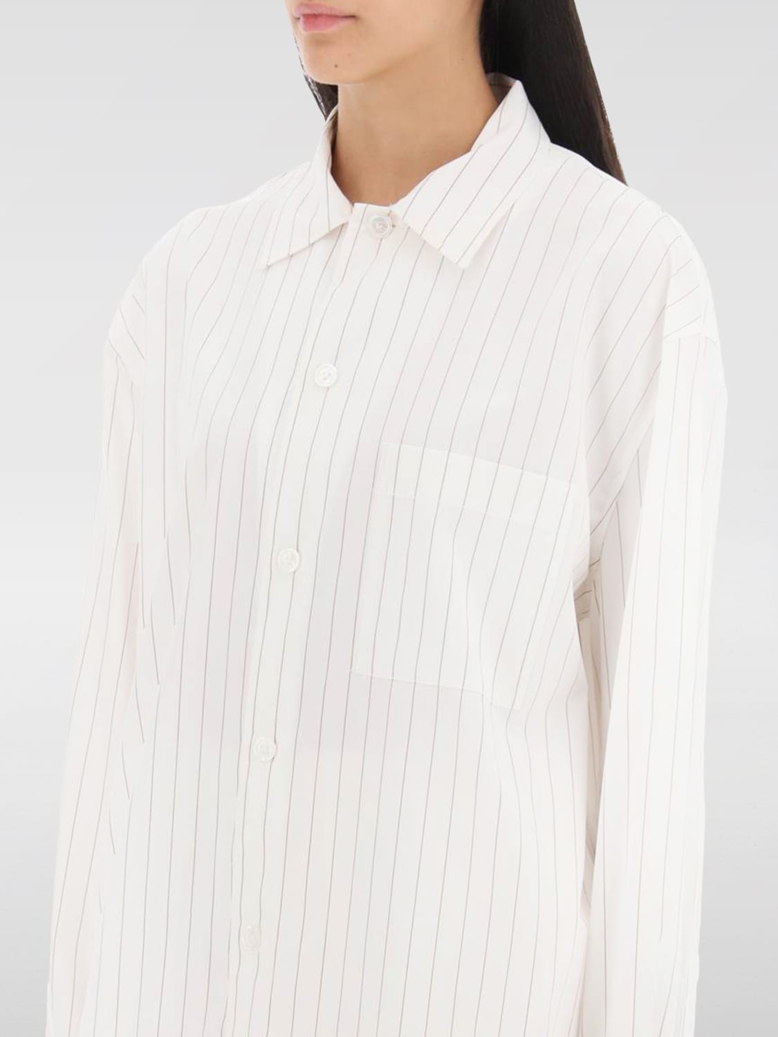 Giglio Camicia Bottega Veneta in cotone a righe Offerte esclusive