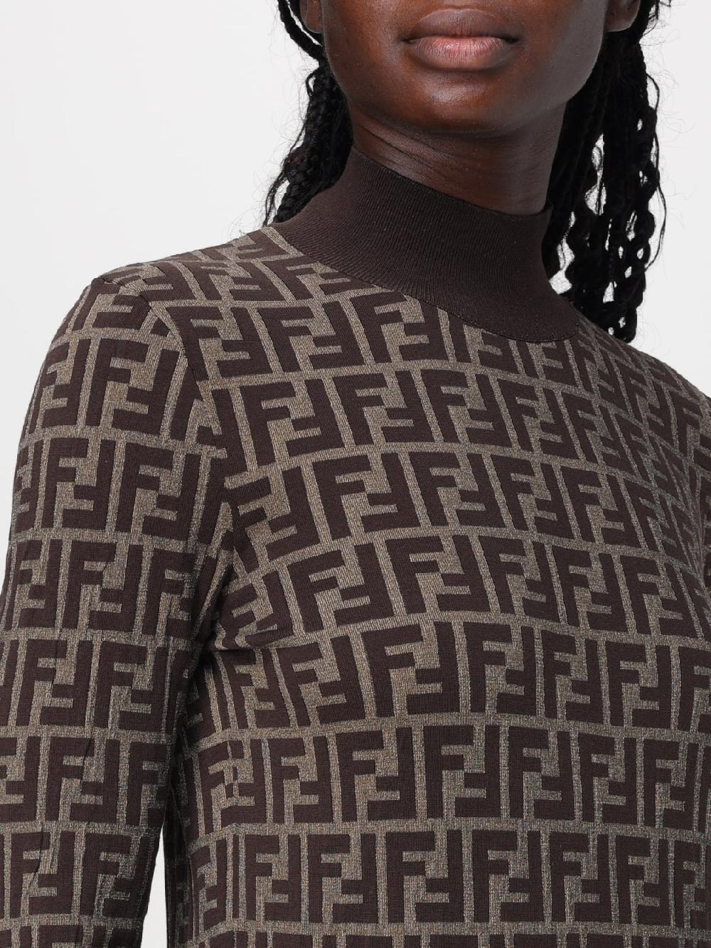 Giglio Maglia a lupetto in cotone FF Fendi Grandi sconti