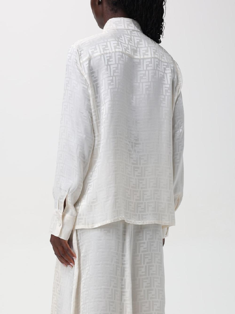 Giglio Camicia FF Fendi all-over in seta Prezzo basso