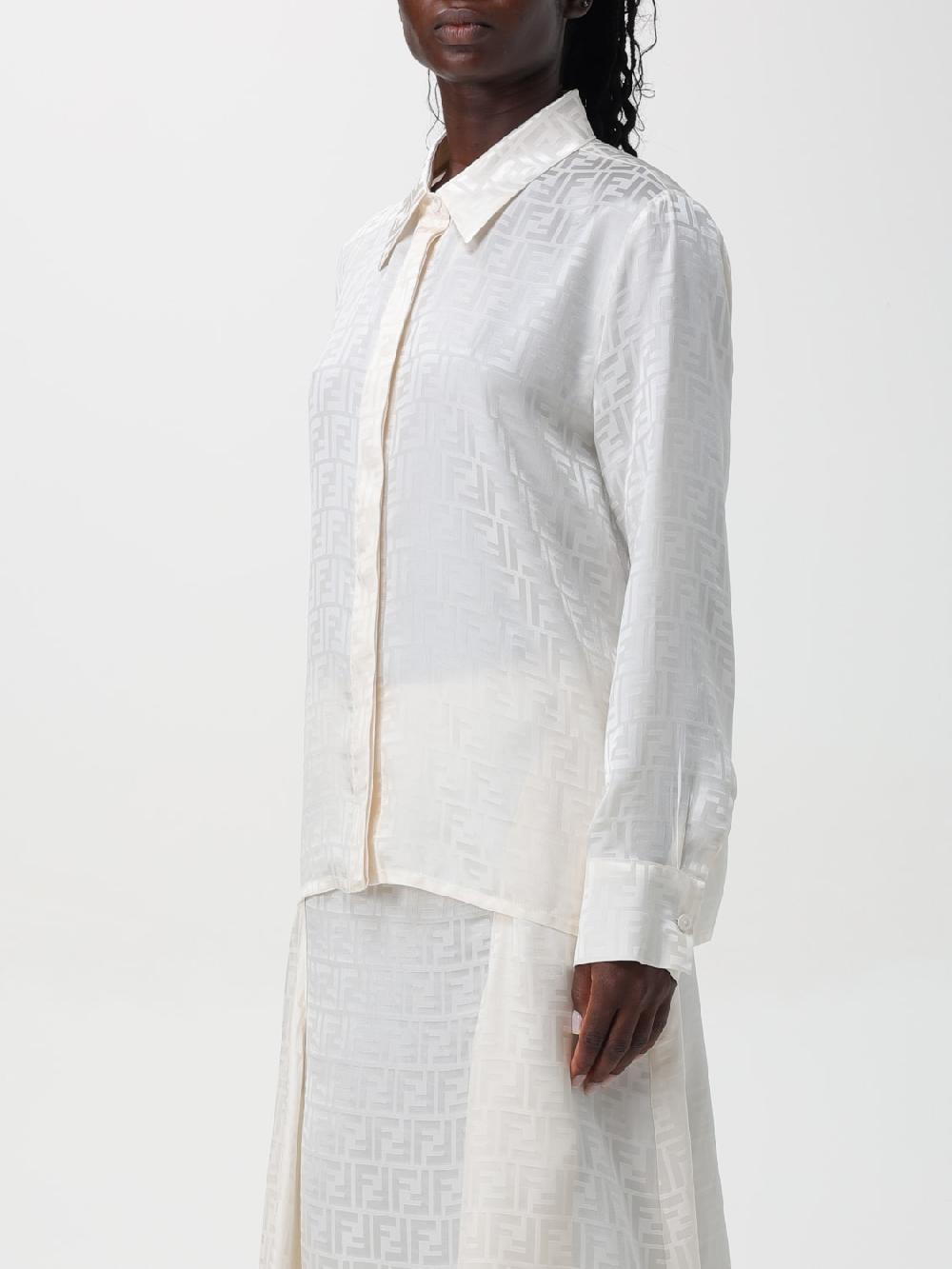 Giglio Camicia FF Fendi all-over in seta Prezzo basso