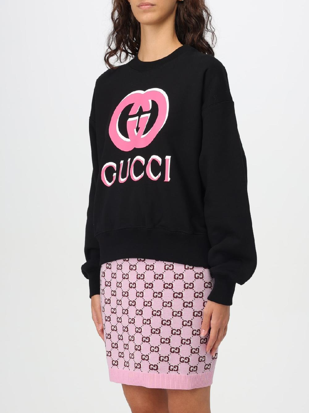 Giglio Felpa Gucci in cotone con logo Flash Sale