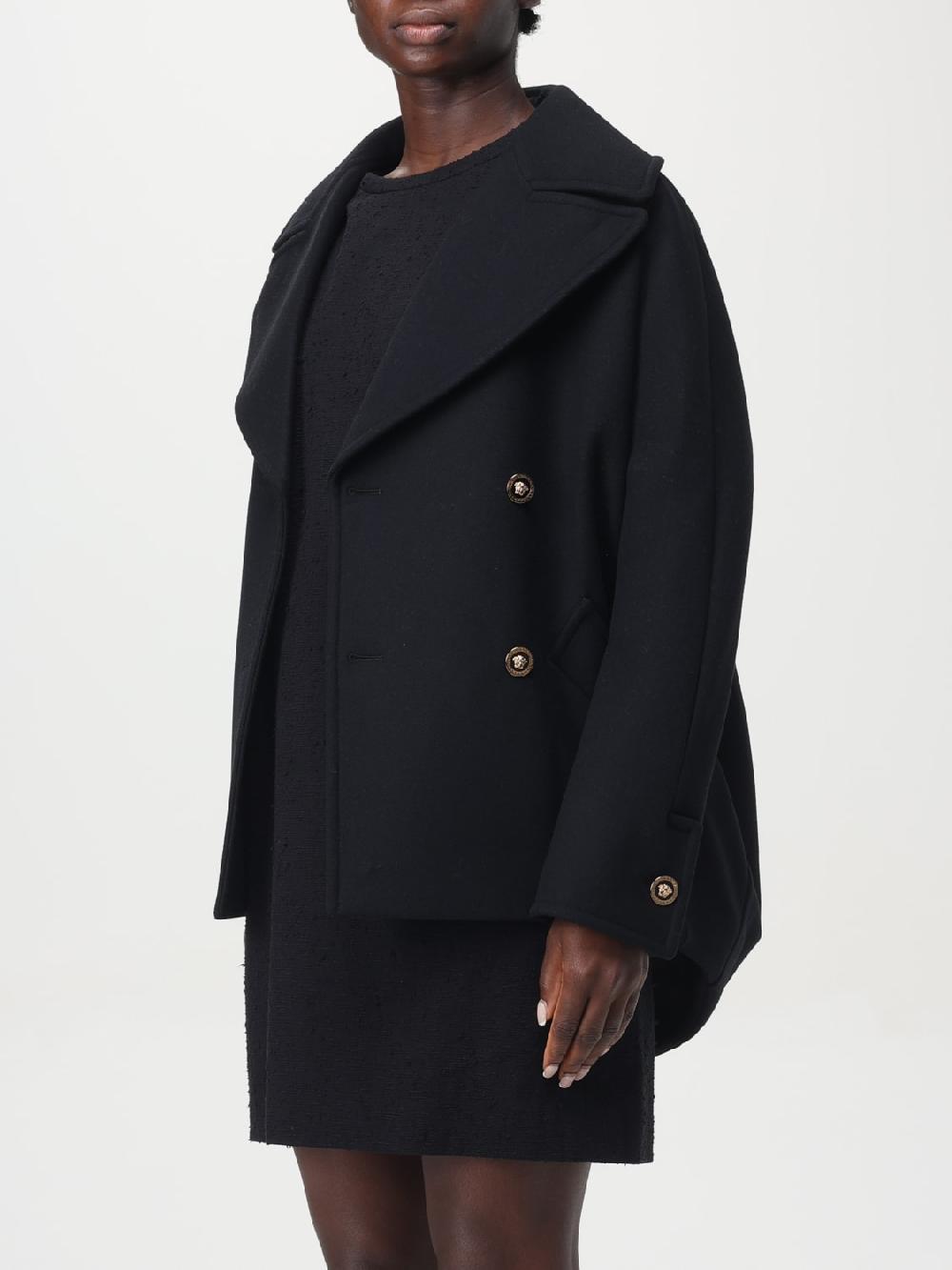 Giglio Cappotto a doppiopetto Versace in lana Offerta natalizia