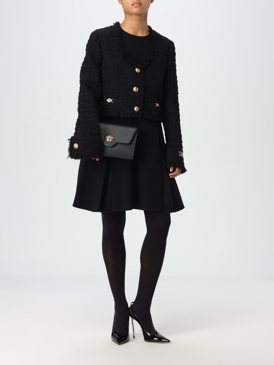Giglio Giacca crop Versace in bouclé di lana Offerta Anniversario