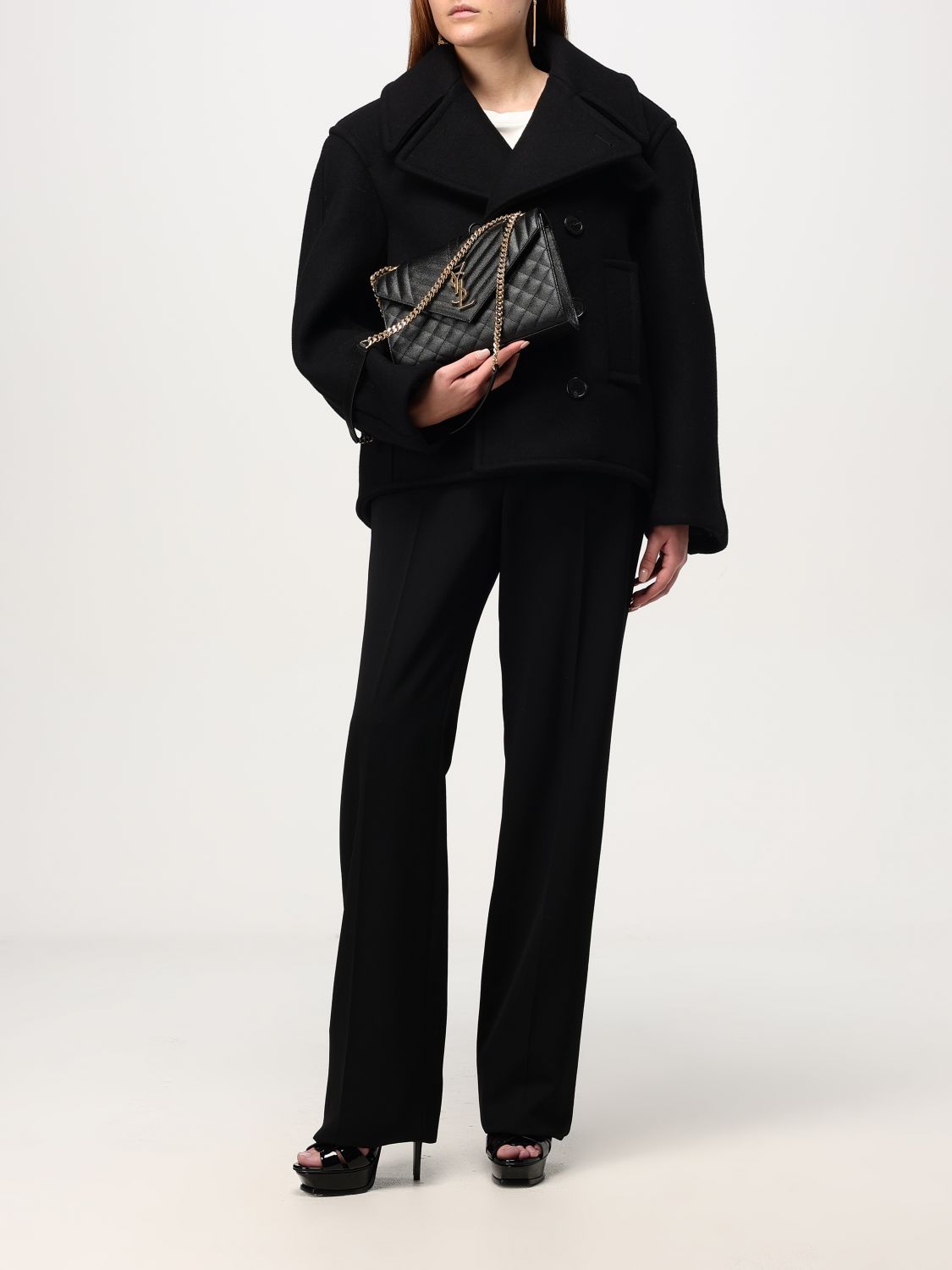 Giglio T-shirt basic Saint Laurent in misto cotone Online Outlet