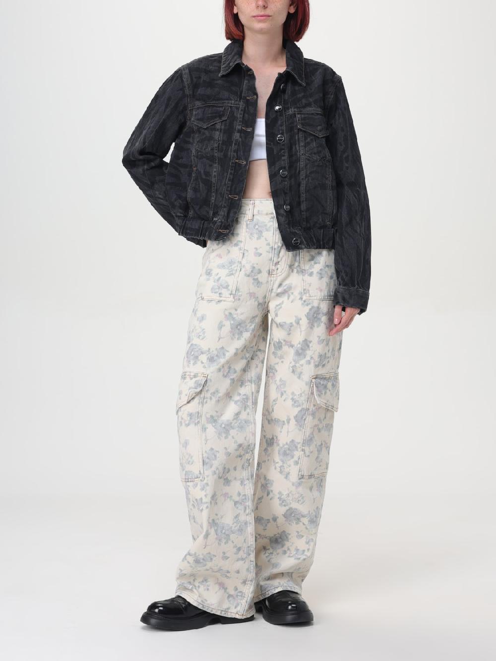 Giglio Giacca di jeans Ganni animalier Sostegno trimestrale