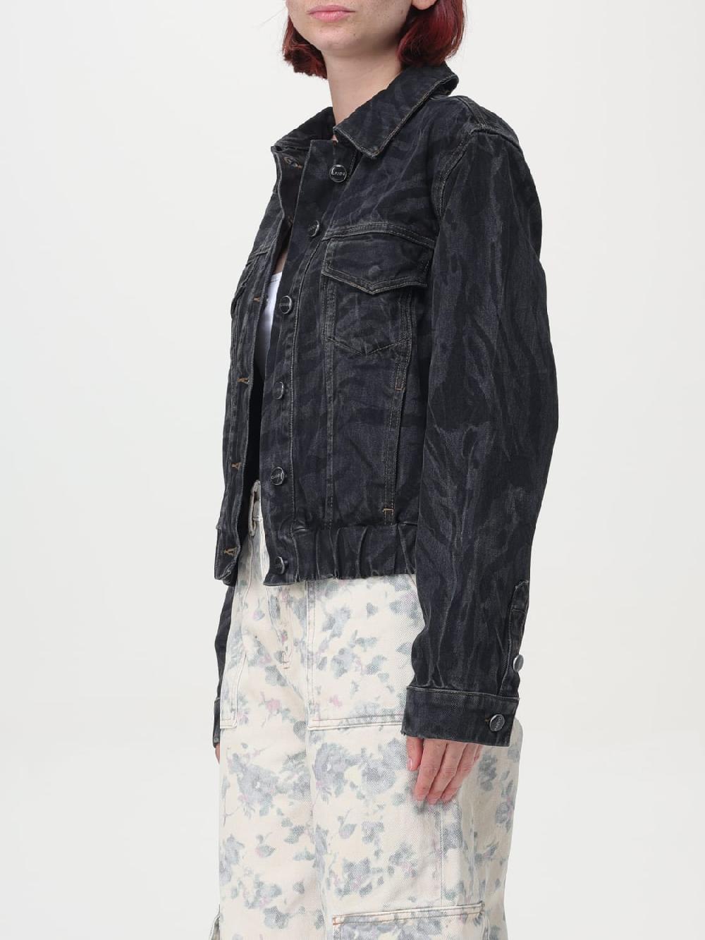 Giglio Giacca di jeans Ganni animalier Sostegno trimestrale