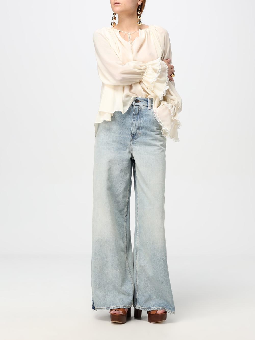 Giglio Blusa Chloé in georgette in seta Nuovo