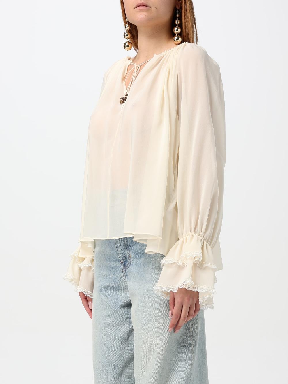Giglio Blusa Chloé in georgette in seta Nuovo