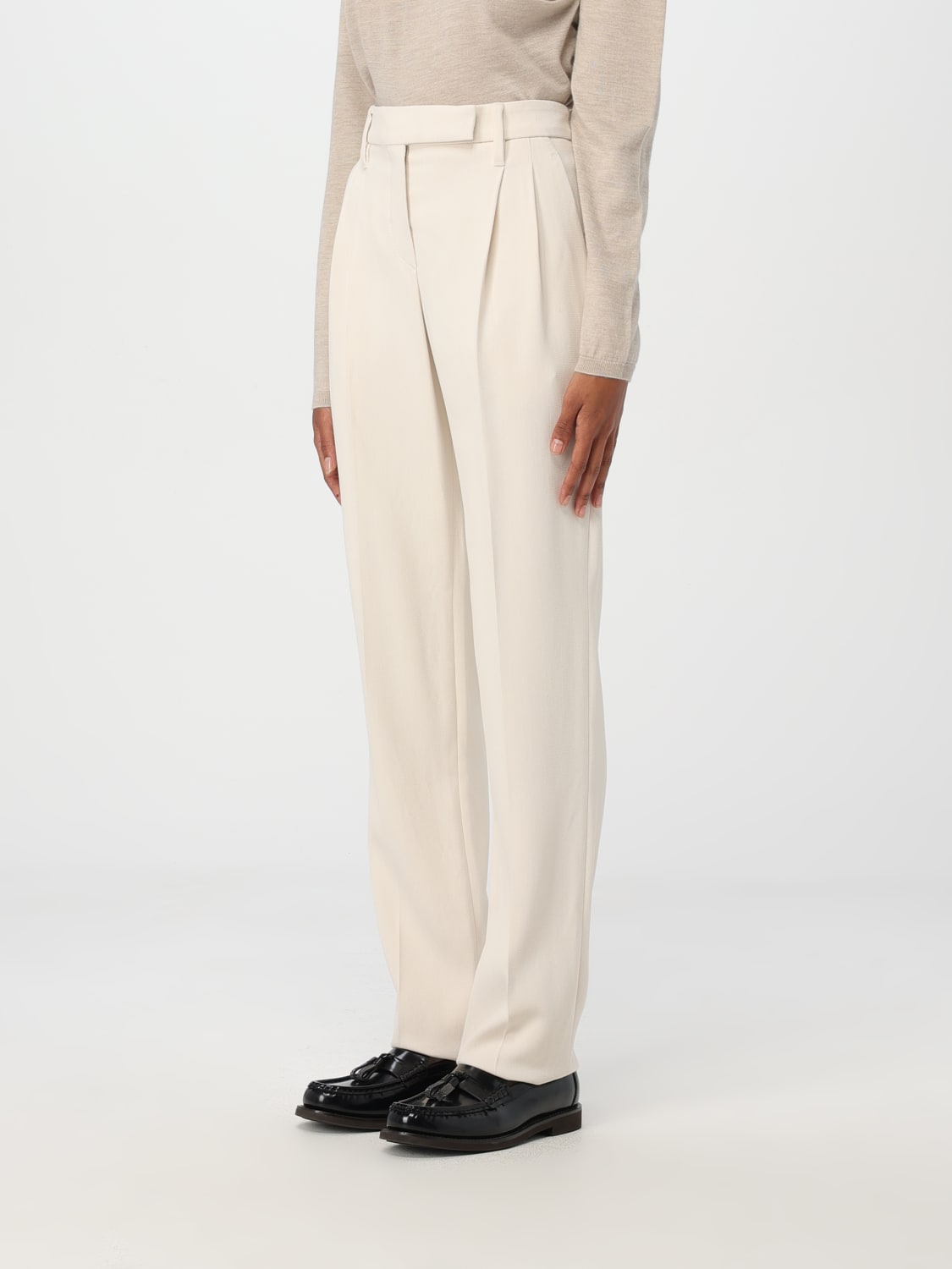 Giglio Pantalone Brunello Cucinelli in lana Qualità