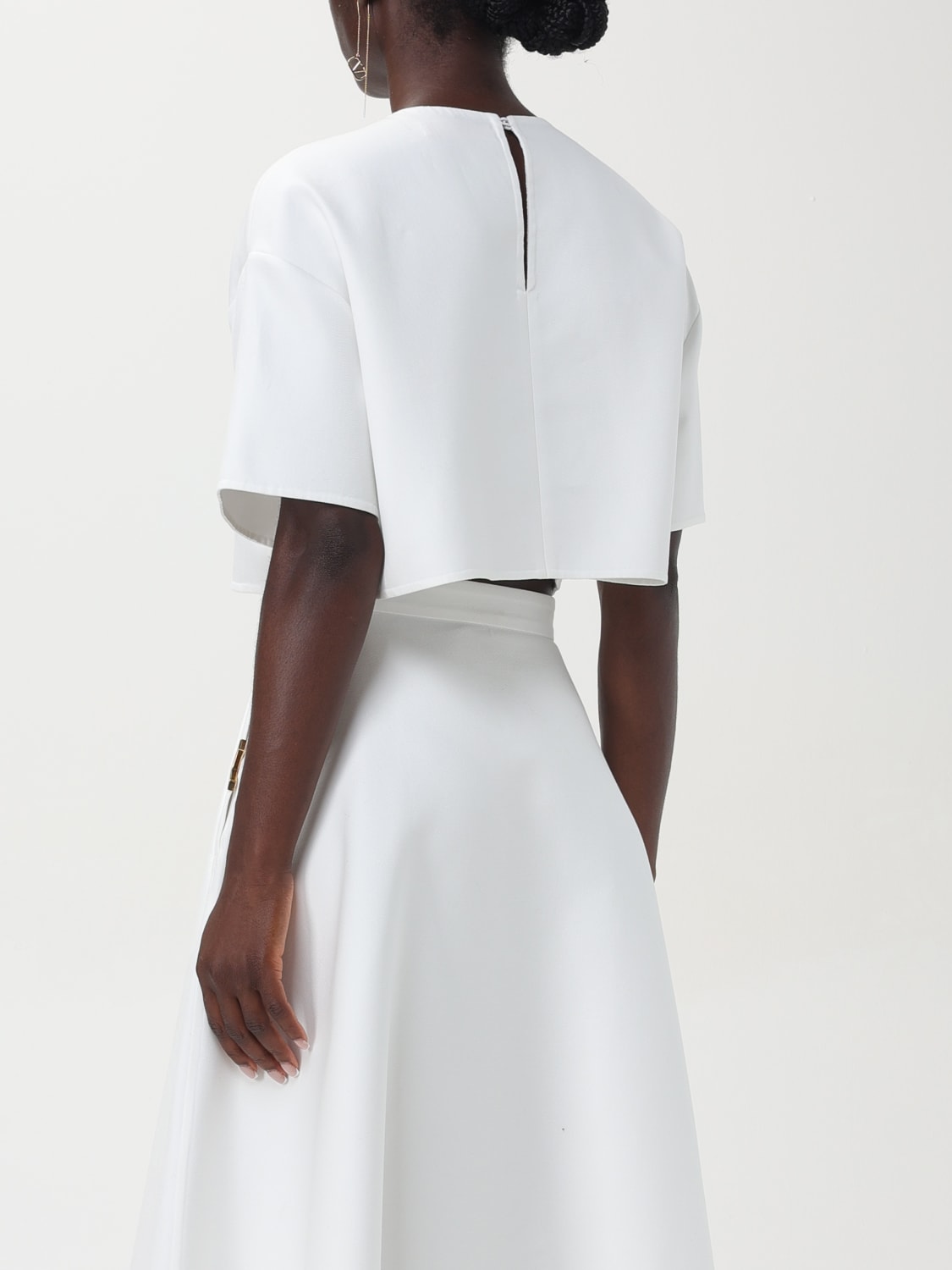 Giglio Top crop Valentino in gabardine Pezzi Unici