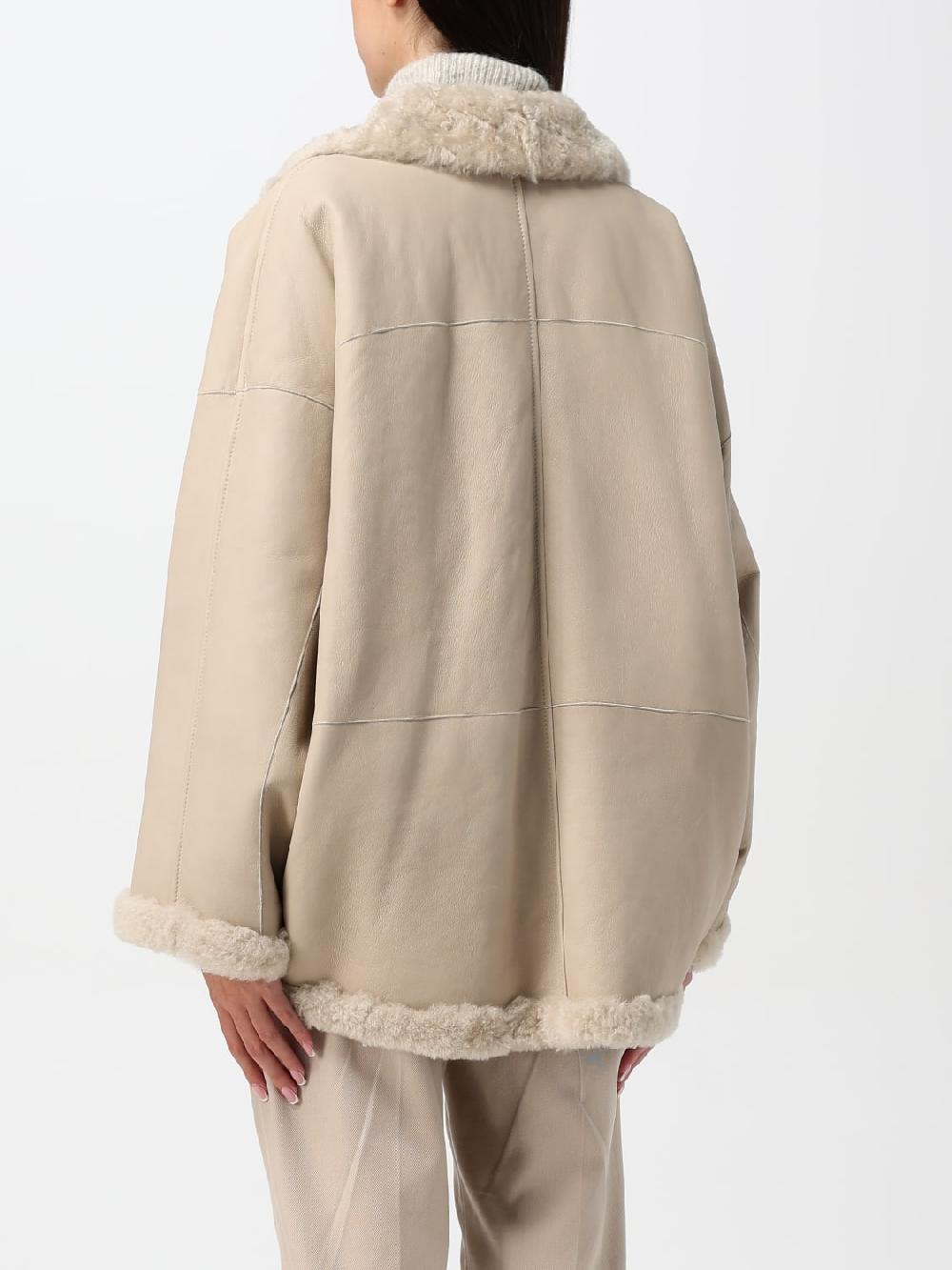 Giglio Giubbotto Brunello Cucinelli in pelle e shearling Soddisfazione Garantita