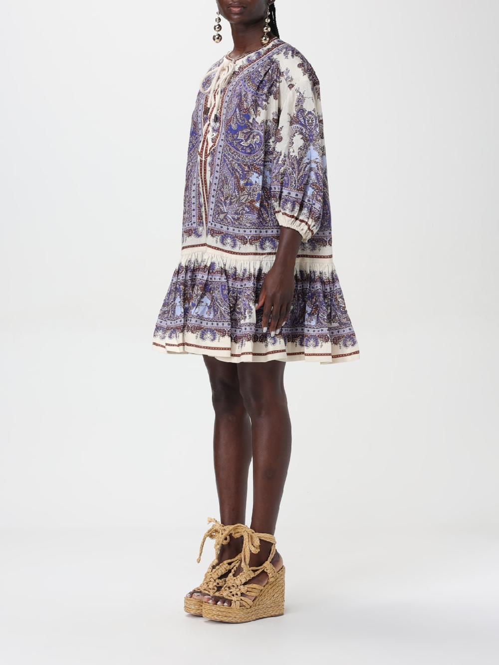 Giglio Abito Ottie con stampa paisley Zimmermann Negozi Online