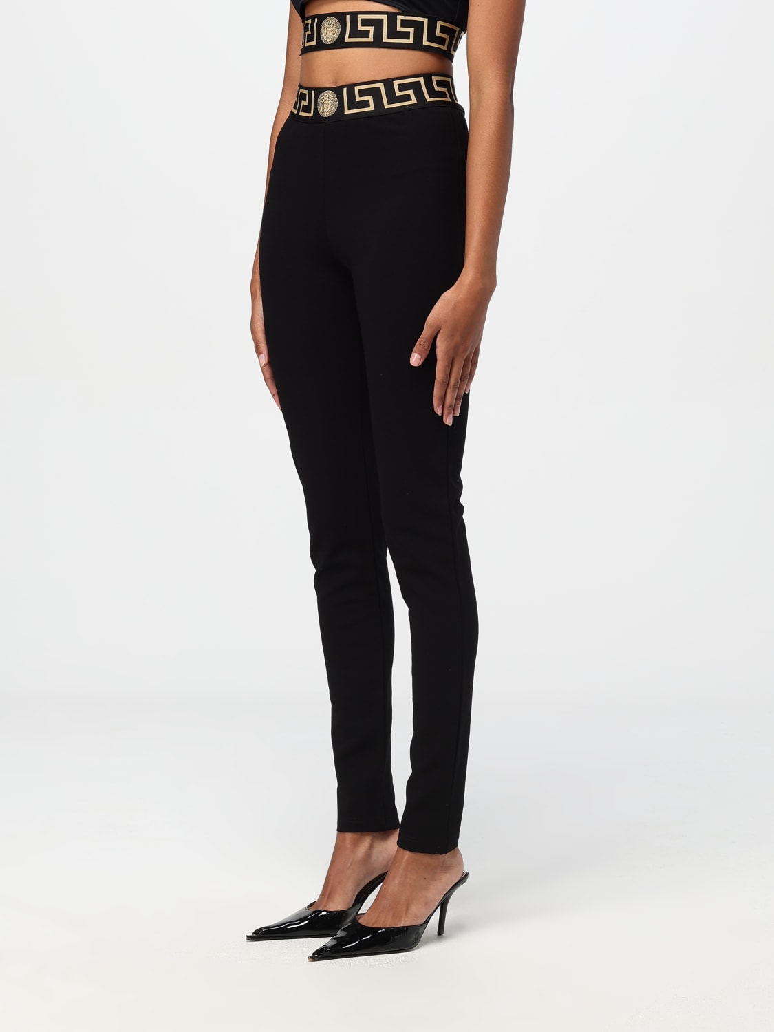 Giglio Leggings Versace in tessuto elasticizzato Shopping Online