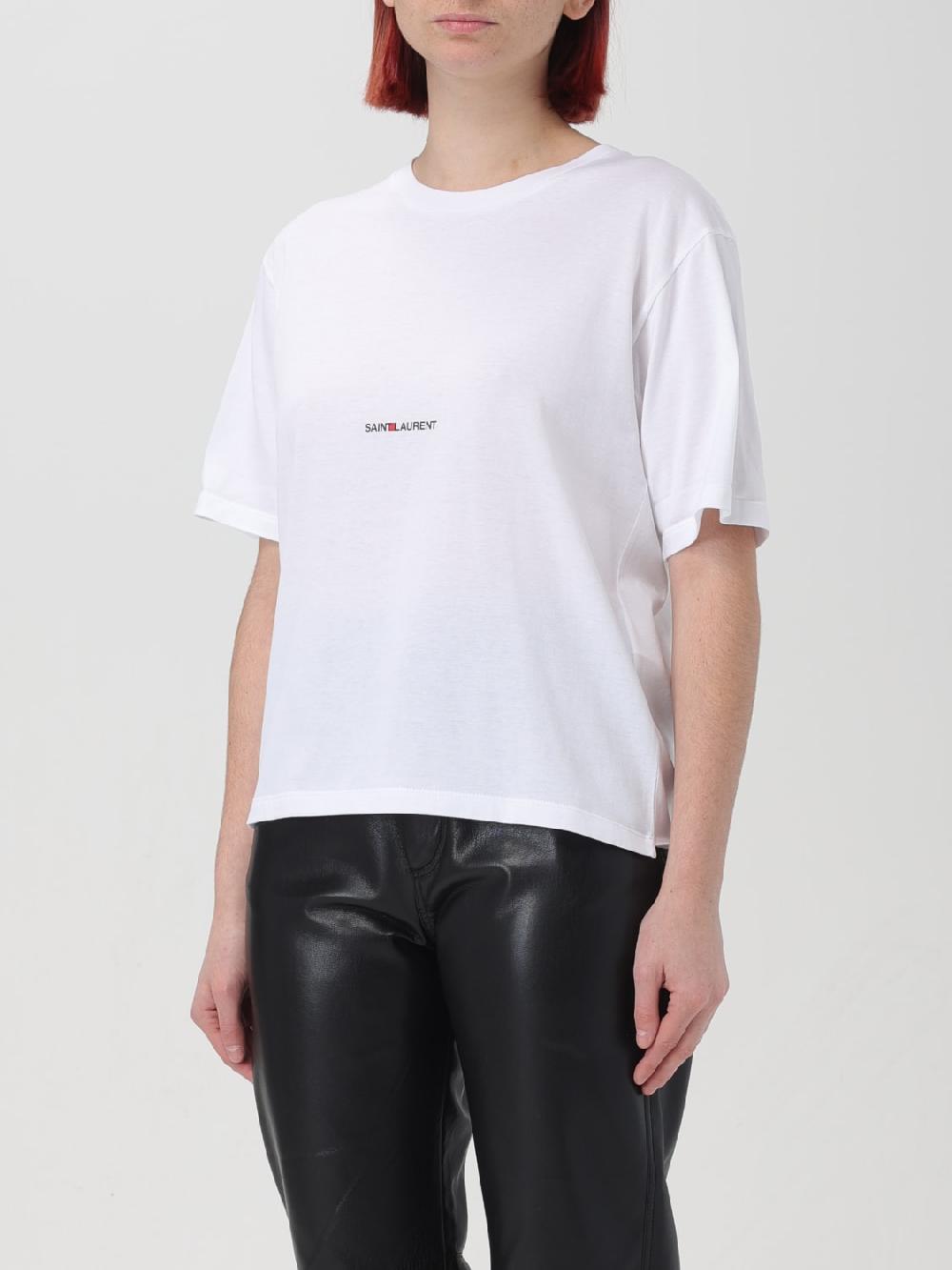 Giglio T-shirt basic Saint Laurent con logo Prezzo Ridotto