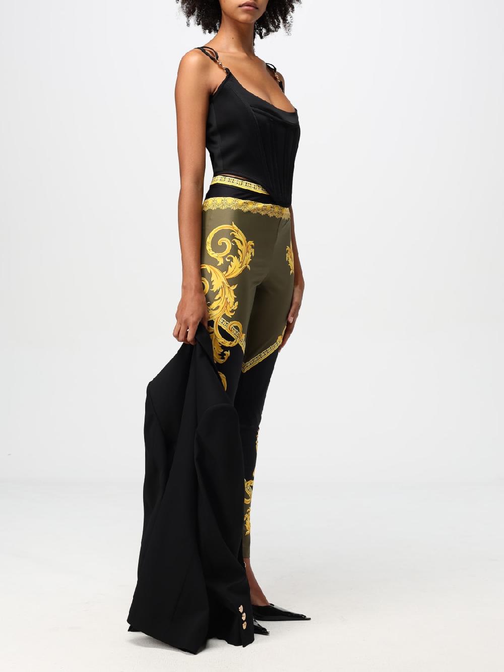 Giglio Leggigs donna Versace in tessuto elasticizzato Vendita Calda